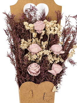 Сухоцветы 16x6x50см DE'NASTIA Букет коробка микс цветов 000000000001228205