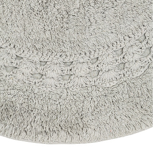 Коврик для ванной 60x100см DE'NASTIA овал кружево2 светло-серый хлопок 100% 000000000001219250
