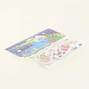 Прищепки деревянные Новый Год 4шт в ассортименте 3-0034 000000000001202678