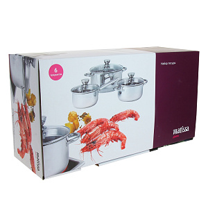 Набор кастрюль Дэйли Matissa, 6 предметов 000000000001006866