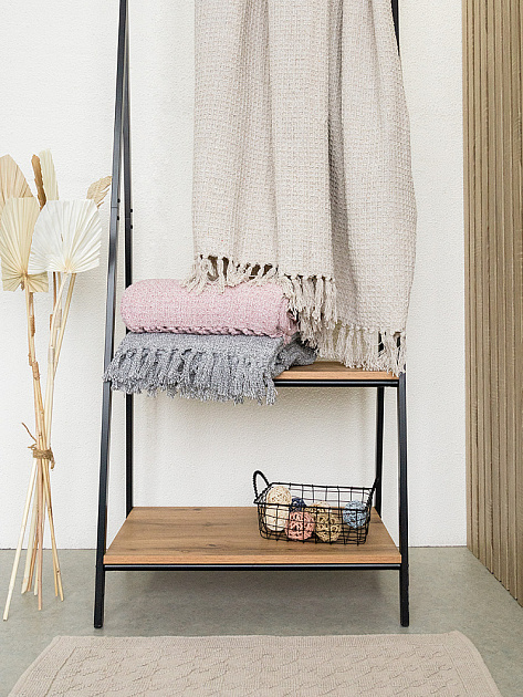 Покрывало 200x220см DE'NASTIA бежевый вафельное меланж хлопок 000000000001229651