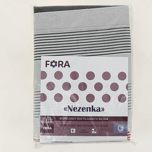 Комплект постельного белья 2-спальный FORA серая абстракия полиэстер 000000000001188826