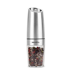 Мельница электрическая для специй с подсветкой SERVITTA серебро нержавеющая сталь 000000000001221364
