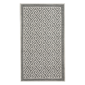 Коврик универсальный 60x100см DE'NASTIA меандр серый хлопок 100% 000000000001219482