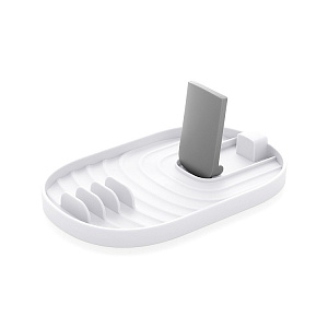 Органайзер/подставка для кухонных принадлежностей 11,5x18x2,2см DE'NASTIA белый пластик 000000000001223015