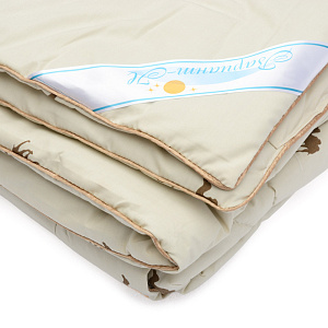 Одеяло 1,5-спальное 140х205см ВАРИАНТ-Н тик полиэстер верблюжья шерсть 000000000001098848