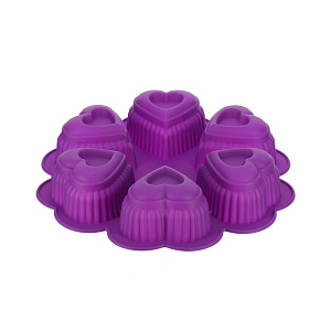 Форма для выпечки Сердце Marmiton, фиолетовый, силикон 000000000001125385