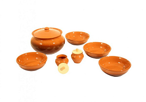 Набор посуды для окрошки 7 предметов ВЯТСКАЯ КЕРАМИКА жаропрочный традиция 000000000001212378