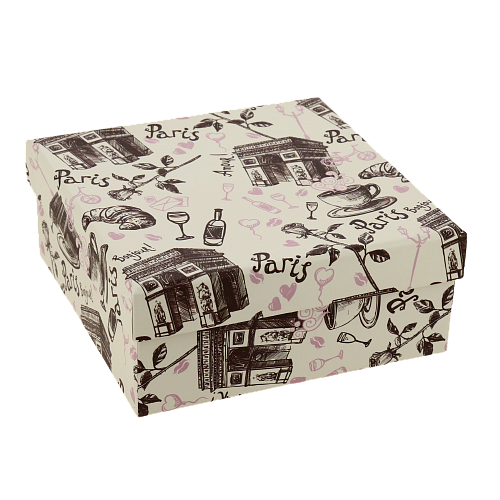 Коробка подарочная Утро в Париже 170х170х70мм квадрат Д10103К.060.5 000000000001205107