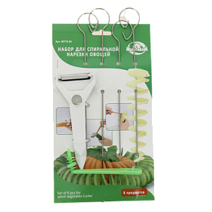 Набор для спиральной нарезки овощей 6предметов МУЛЬТИДОМ пластмасса МТ76-95 000000000001205897