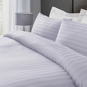 Комплект постельного белья 2сп 70х70см-2шт LUCKY светло-серый страйп-сатин хлопок 000000000001218083
