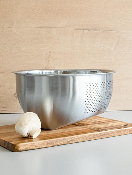 Дуршлаг 22x15x8см DE'NASTIA серебристый нержавеющая сталь 000000000001227998