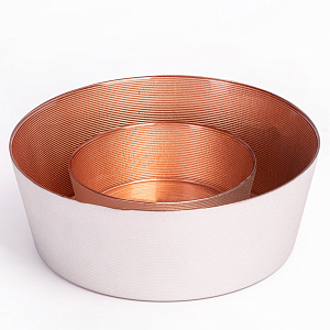 Салатник 21см GLASSCOM прямые бортики copper стекло 000000000001211820