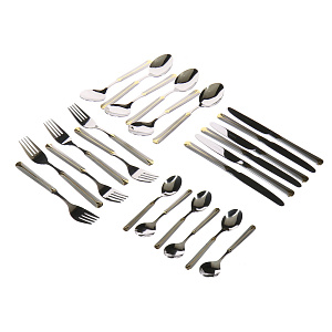 Набор столовых приборов матированный с декором Cristal Herdmar, 24 предмета 000000000001125272