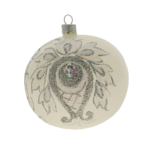 Декоративное украшение 10см Шар 5 БИРЮСИНКА Цветочный стекло 000000000001191685