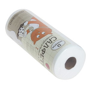 Салфетки 25x40см 70шт DE'NASTIA рулон белый полиэстер/вискоза 000000000001124739