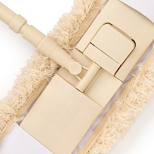 Швабра 70-130см DE'NASTIA ручка телескоп насадка Soft бежевый сталь/микрофибра 000000000001222328