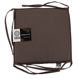 Универсальная подушка на стул DeNASTIA 33x33x2,5см светло-коричневый/розовый,100%полиэстер P111194 000000000001202703