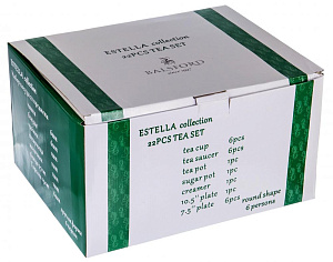 Набор столовый 22шт чашка/блюдце/чайник/сахарница/молочник/блюдо/тарелка 123-16025 000000000001197879