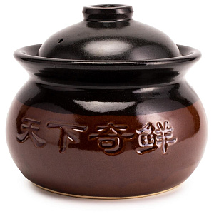 Горшок для запекания 1,1л коричневый глазурованная керамика 000000000001217289