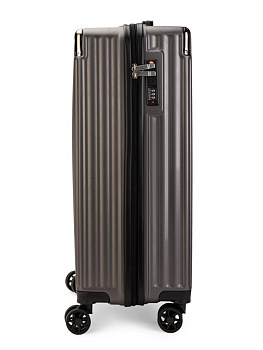 Чемодан на колесах S (36х22х55см) грани графит PC 000000000001226573