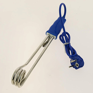 Электрокипятильник 32х4см LUAZON HOME LEK 05 1500Вт спираль пружина 220В синий пластик металл 000000000001186385