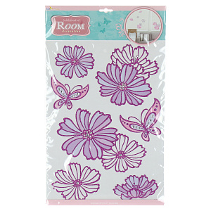 Стикеры со стразами Цветы Room Decoration, фиолетовый 000000000001127341