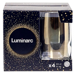 ЗОЛОТИСТЫЙ ХАМЕЛЕОН Набор стаканов 4шт 330мл LUMINARC высокий стекло 000000000001192848