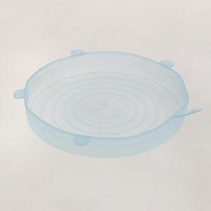 Набор крышек 6шт МУЛЬТИДОМ. Диаметры 6,5см 9см 11см 14см 16см 19,5см. Высота от 2,5 до 3,2см. Силикон 000000000001192487