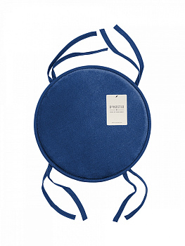 Подушка на стул 35см DE'NASTIA мемори круглая синий полиэстер 000000000001229949