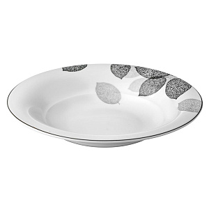 Тарелка суповая 23см ESPRADO Bosqua Platina костяной фарфор 000000000001163450