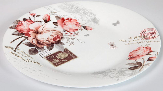 Тарелка мелкая 23см OLAFF ЖОЗЕФИНА опал 197-21021-2RZ 000000000001217910