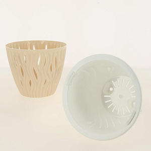 Кашпо со вставкой Вдохновение 1,6л цвет Пудровый артикул КШ-5406 пластик 000000000001194614