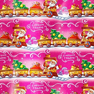 Бумага упаковочная 68,5х100см ИНТЕРПАК Еловые бусы 000000000001215334