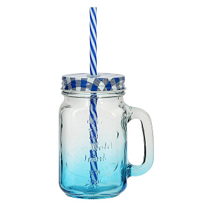 Кружка-банка 400мл цветная M020134/R030205 стекло 000000000001170137