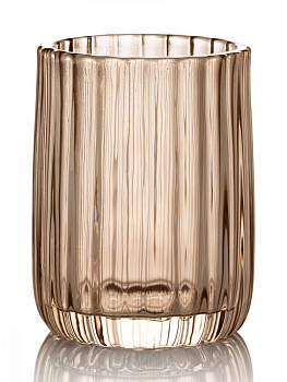 Стакан для зубных щёток DE'NASTIA Граненое стекло коричневый стекло 000000000001218920
