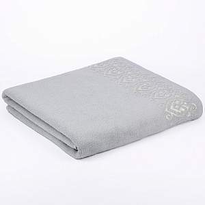 Полотенце махровое 100х150см LUCKY Итальянский бордюр светло-серый хлопок 100% 000000000001212851