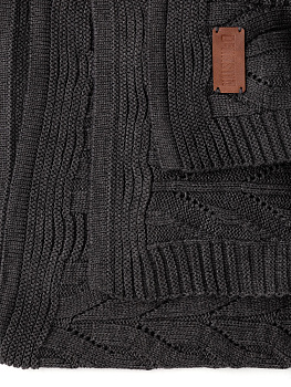 Плед 150х200см DE'NASTIA Коса серый меланж 100%акрил 000000000001212167