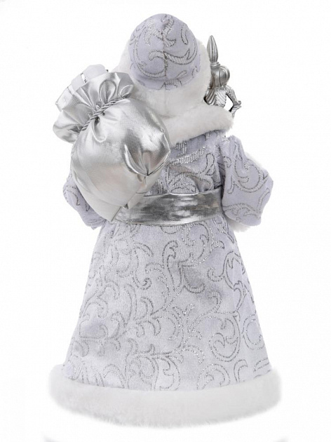 Детская игрушка (Дед Мороз В серебристом костюме) для детей старше 3х лет из пластика и ткани 15,5x8,5x30,5см 82526 000000000001201763