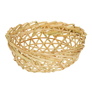 Корзина для хранения 22х8см плетеная бамбук 000000000001221641