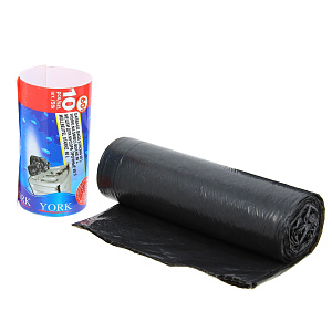 Мешки для мусора LDPE York, 60?80 см, 60л, 10 шт. 000000000001020152