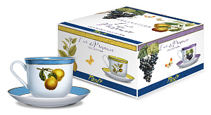 Чайная пара 480мл Дыхание Прованса Груша Стейчкол костяной фарфор 000000000001193671