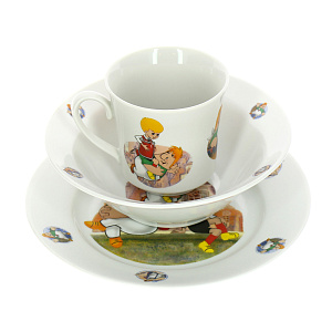 Набор посуды Малыш и Карлсон Союзмультфильм, фарфор, 3 предмета 000000000001123092