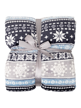 Плед 150х200см LUCKY Снежинка серый 100% полиэстер 000000000001208792