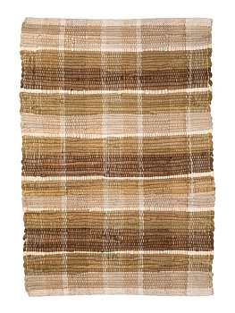 Коврик универсальный 50х80см LUCKY тканный бежево-коричневый хлопок 000000000001225681