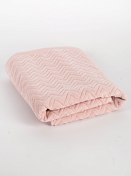 Полотенце махровое 100х150см LUCKY Зигзаг персик хлопок-100% 000000000001214740