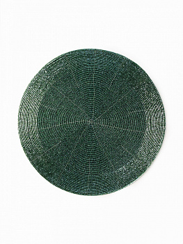 Салфетка сервировочная 35см DE'NASTIA зеленый бисер 000000000001229580