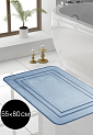 Коврик для ванны 55x80см DE'NASTIA Soft Collection memory синий полиэстер 000000000001215836