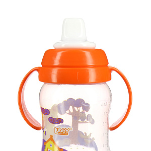 Поильник-Непроливайка с твердым носиком Веселые животные Lubby, от 6 месяцев, 250мл 000000000001135463