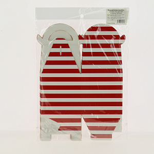 Коробка средняя 10х20см 6шт красная полоска R010046 000000000001174066